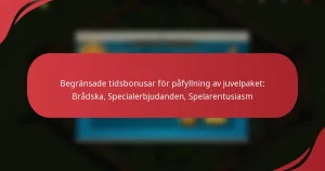 Begränsade tidsbonusar för påfyllning av juvelpaket: Brådska, Specialerbjudanden, Spelarentusiasm