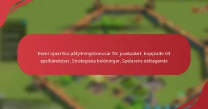 Event-specifika påfyllningsbonusar för juvelpaket: Kopplade till spelhändelser, Strategiska belöningar, Spelarens deltagande